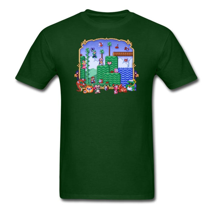 Smb2 Pixels Unisex Classic T-Shirt - forest green / S