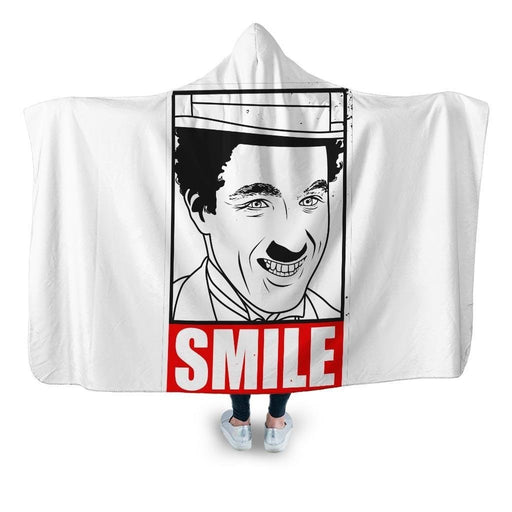 Smile Hooded Blanket - Adult / Premium Sherpa