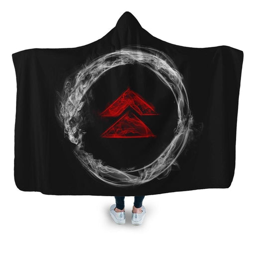 Smoky Ghost 2 Hooded Blanket - Adult / Premium Sherpa