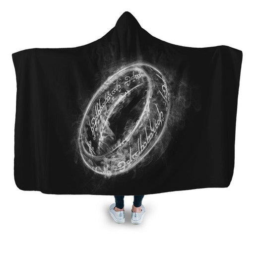 Smoky Ring Hooded Blanket - Adult / Premium Sherpa