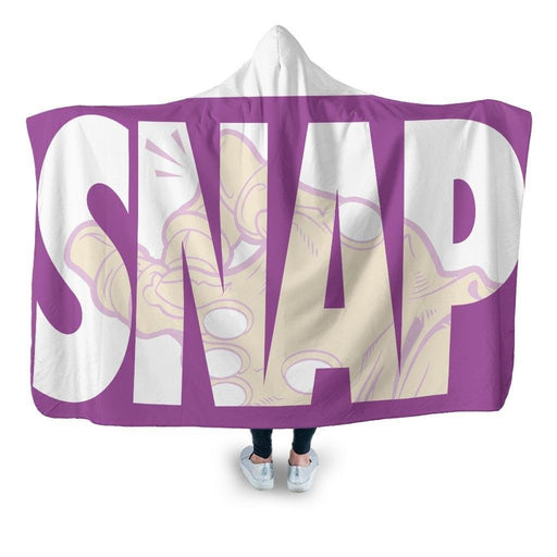 Snap Purple Hooded Blanket - Adult / Premium Sherpa