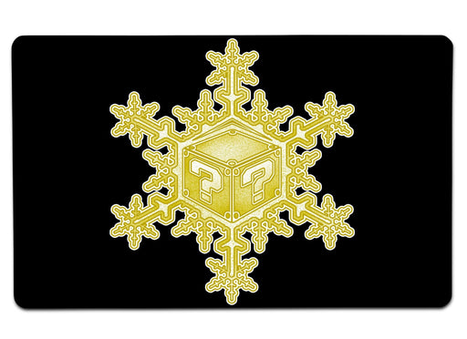 Snowflake Question Block Large Mouse Pad