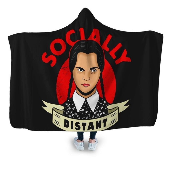 Socially Dist Hooded Blanket - Adult / Premium Sherpa