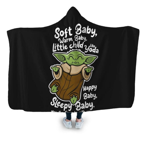 Soft Baby Alien Hooded Blanket - Adult / Premium Sherpa