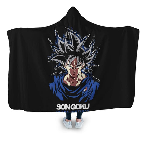 Son Goku Ultra Instinct Hooded Blanket - Adult / Premium Sherpa
