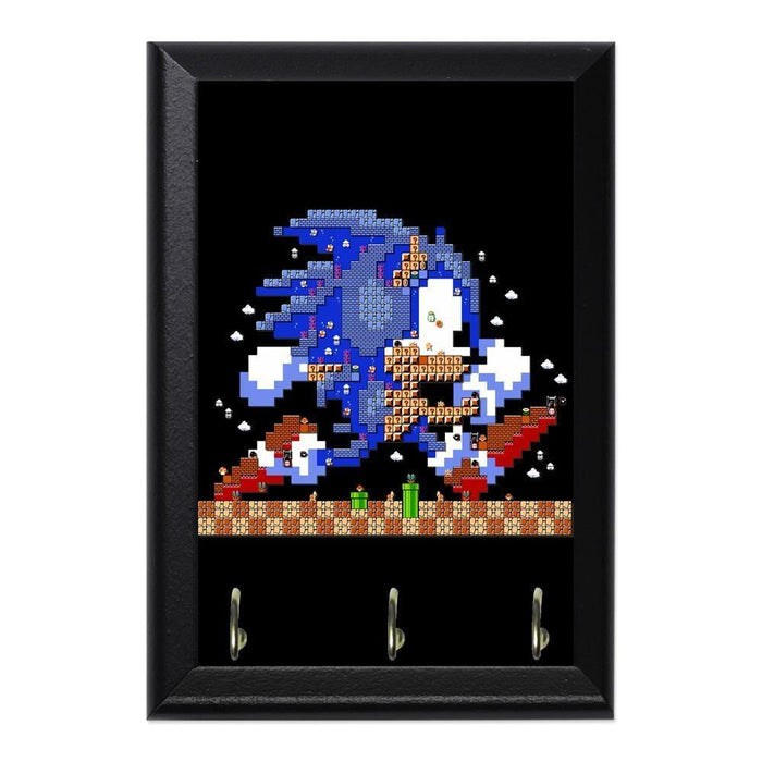 Sonic Maker Decorative Wall Plaque Key Holder Hanger - 8 x 6 / Yes