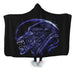 Space Nightmare Purple Hooded Blanket - Adult / Premium Sherpa