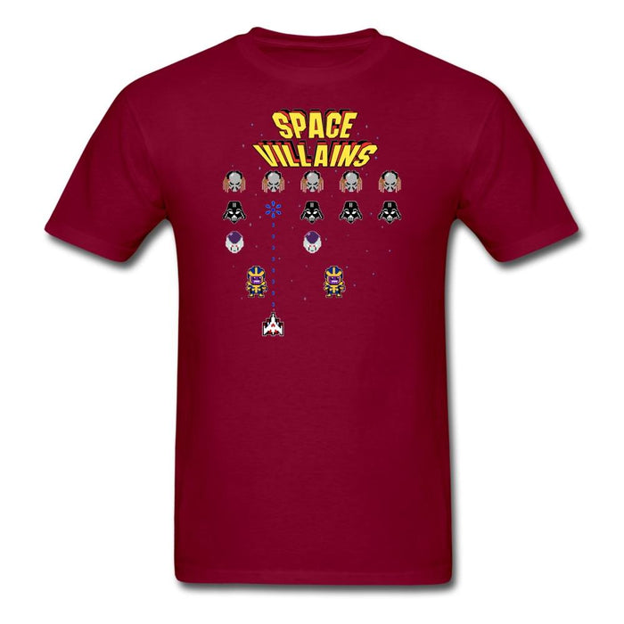 Space Villains Unisex Classic T-Shirt - burgundy / S
