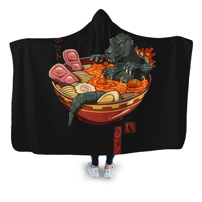 Spicy Lava Ramen King Hooded Blanket - Adult / Premium Sherpa