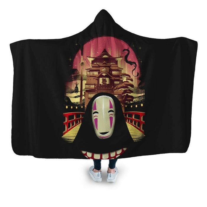 Spirited Away With Mouth Hooded Blanket - Adult / Premium Sherpa