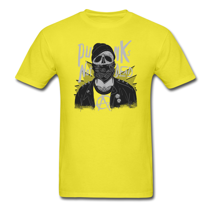 Punk Skull Unisex Classic T-Shirt - yellow / S