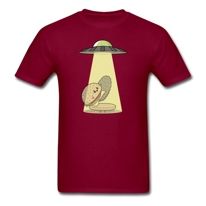 Burger Abduction Unisex Classic T-Shirt - burgundy / S