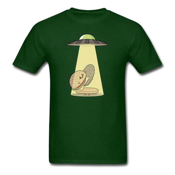 Burger Abduction Unisex Classic T-Shirt - forest green / S