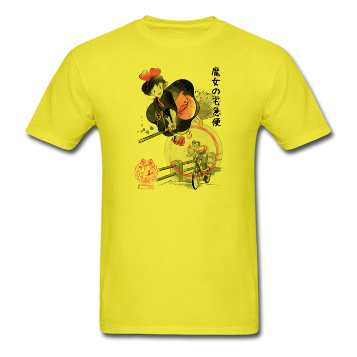 Delivery Service Sumi-E Unisex Classic T-Shirt - yellow / S