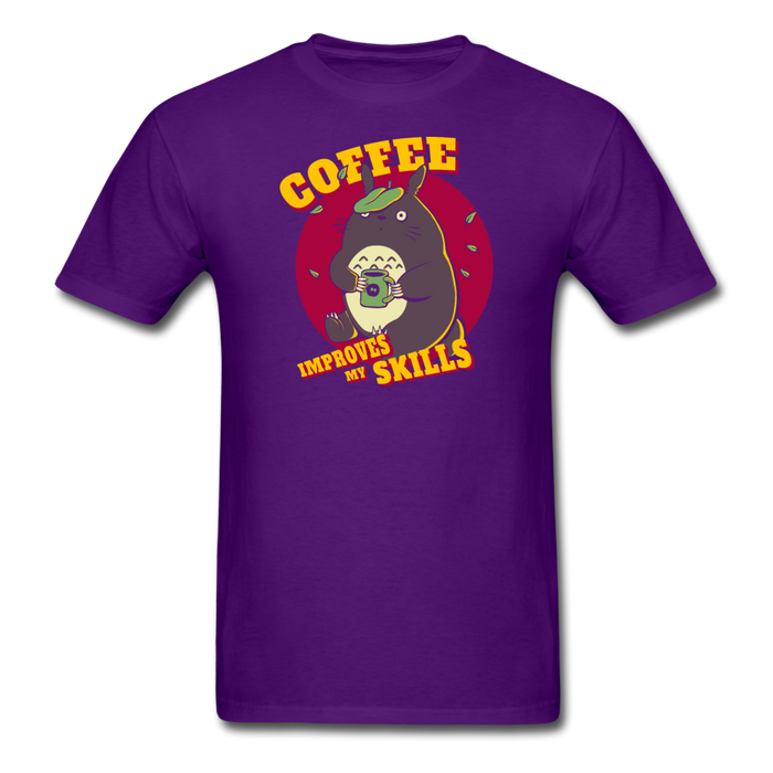 Coffee Improves My Skills Unisex Classic T-Shirt - purple / S