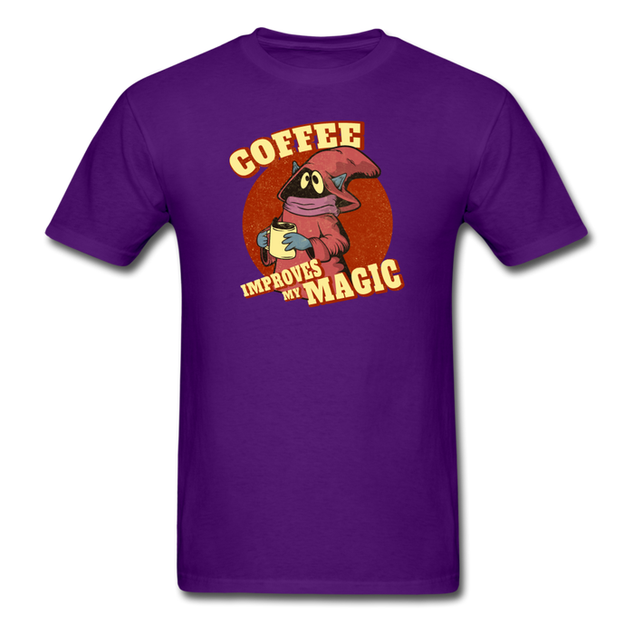 Coffee Improves My Magic Unisex Classic T-Shirt - purple / S