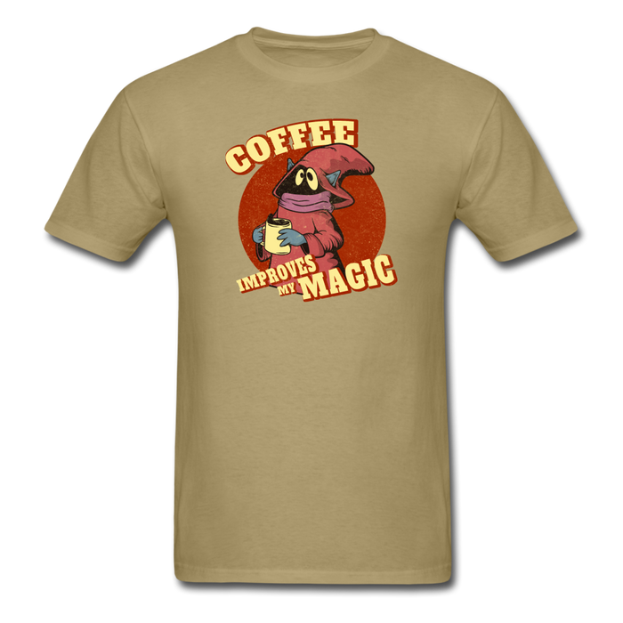 Coffee Improves My Magic Unisex Classic T-Shirt - khaki / S