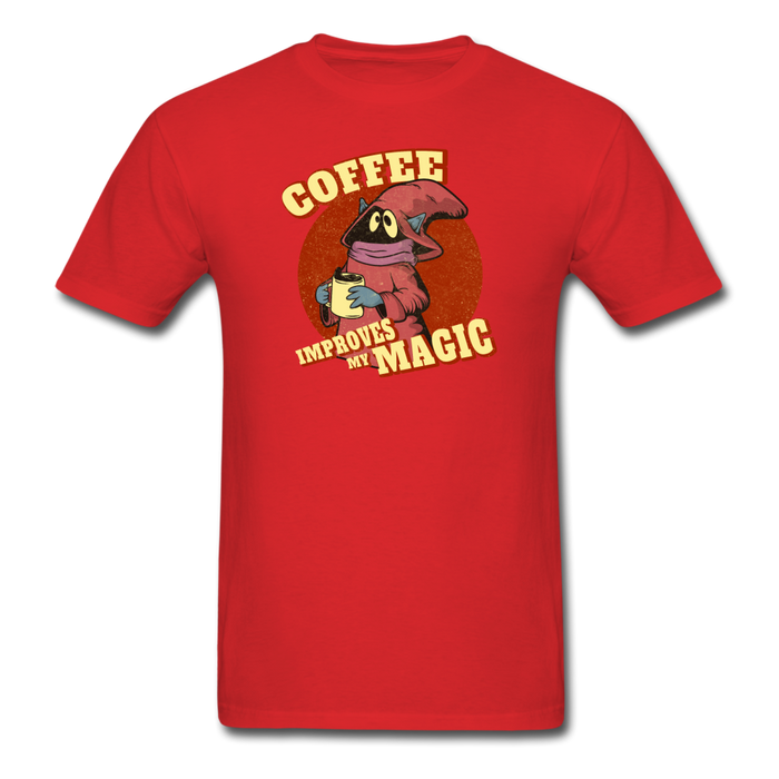 Coffee Improves My Magic Unisex Classic T-Shirt - red / S