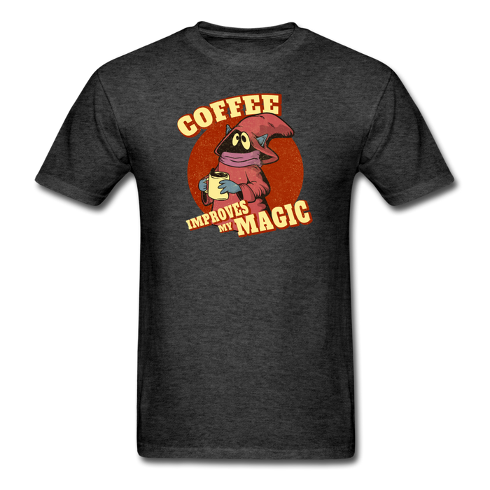 Coffee Improves My Magic Unisex Classic T-Shirt - heather black / S