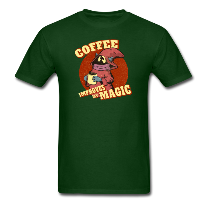 Coffee Improves My Magic Unisex Classic T-Shirt - forest green / S