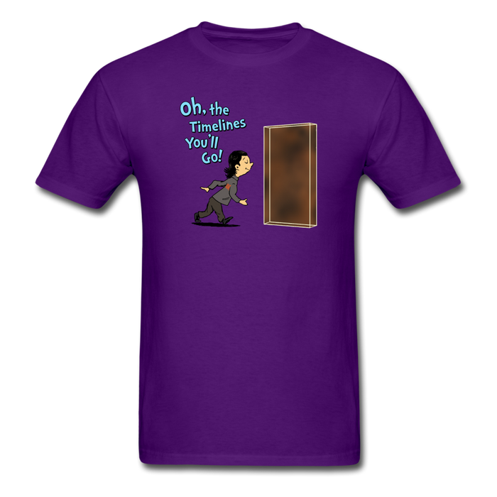 Oh The Timelines You’ll Go Unisex Classic T-Shirt - purple / S
