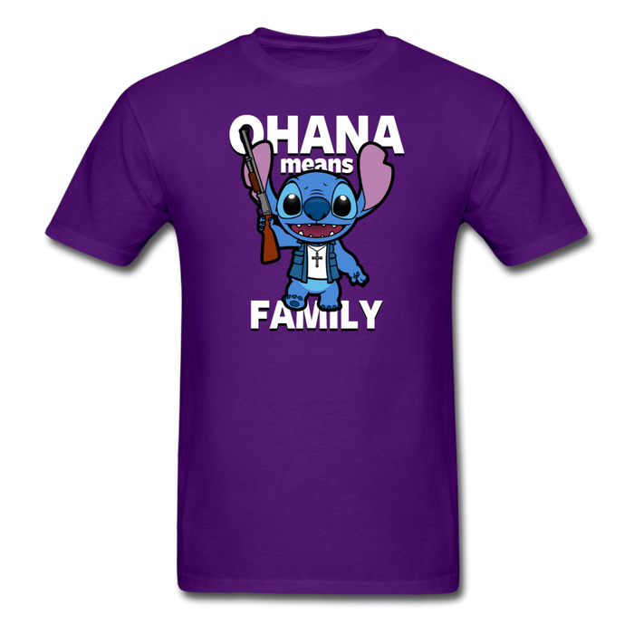 Ohana Is Family Unisex Classic T-Shirt - purple / S