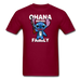 Ohana Is Family Unisex Classic T-Shirt - burgundy / S
