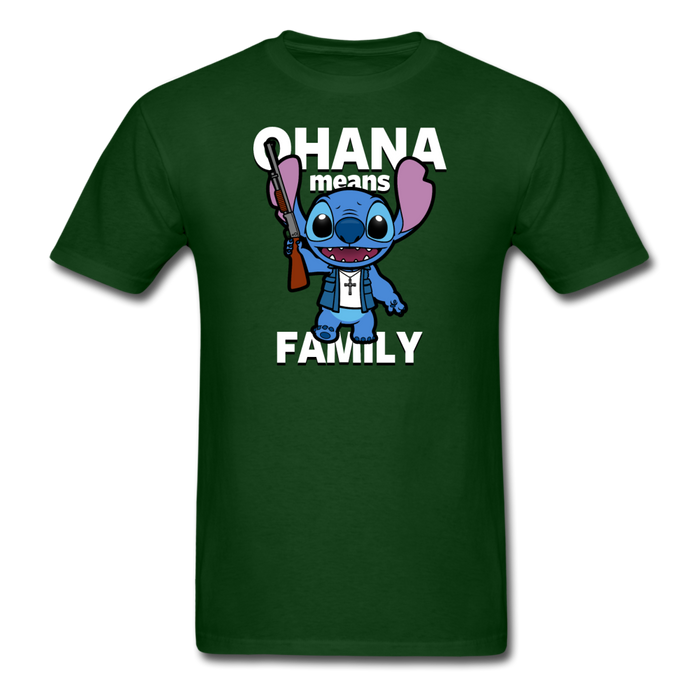 Ohana Is Family Unisex Classic T-Shirt - forest green / S