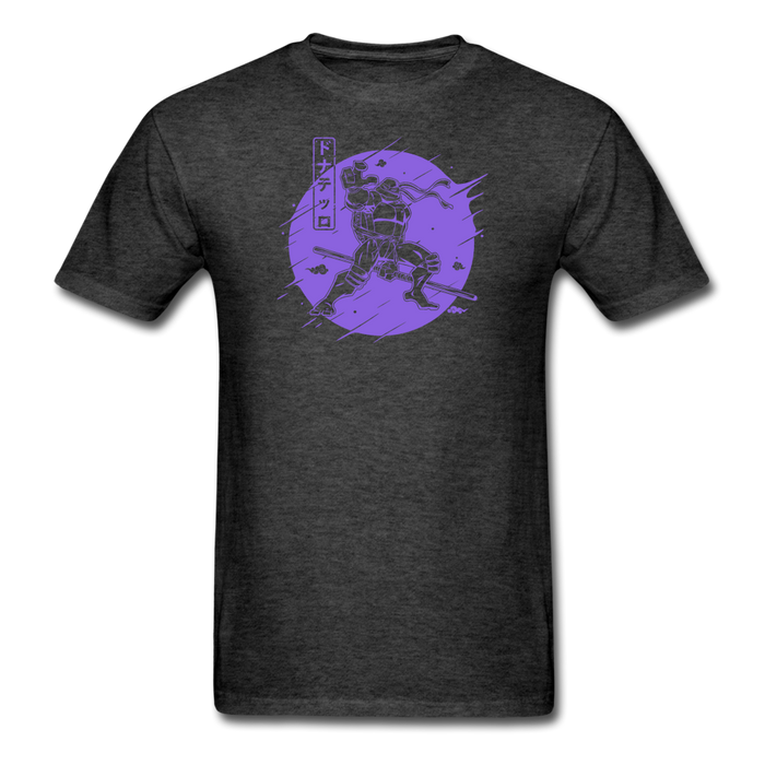 Purple Warrior Turtle Unisex T-Shirt - heather black / S