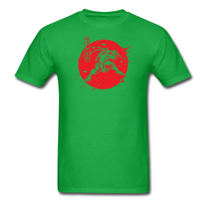 Red Warrior Turtle Unisex T-Shirt - bright green / S