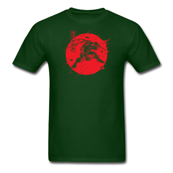 Red Warrior Turtle Unisex T-Shirt - forest green / S