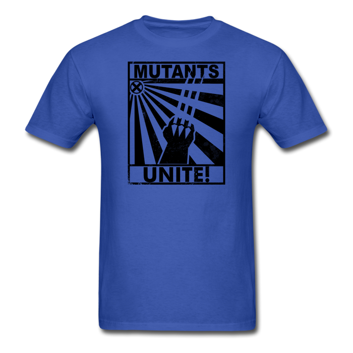 Mutants Unite Unisex T-Shirt - royal blue / S