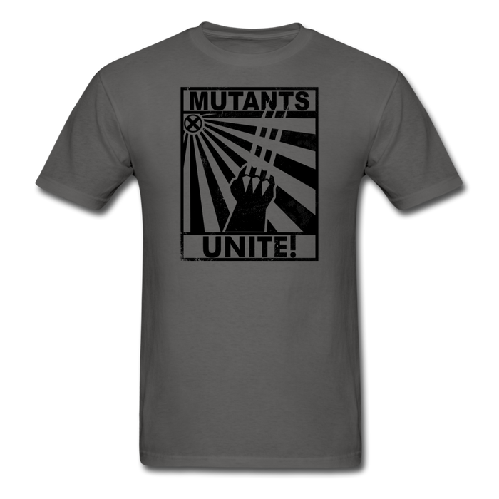 Mutants Unite Unisex T-Shirt - charcoal / S