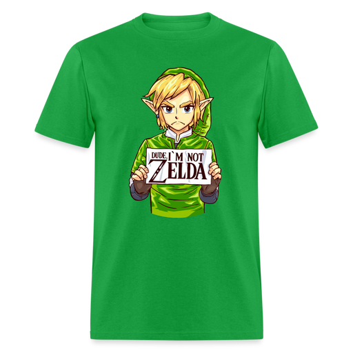 Dude I'm Not Zelda Unisex Classic T-Shirt - bright green