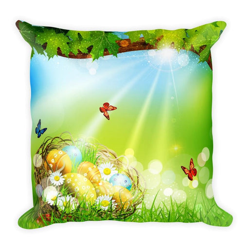 Spring Easter Egg 18 x Square Throw Pillow Cushion w/ Insert