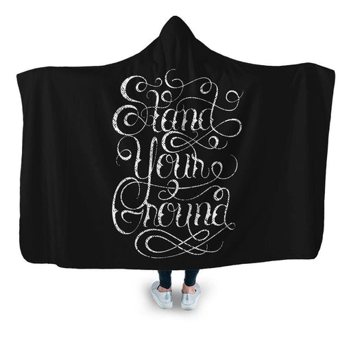 Stand Your Ground Hooded Blanket - Adult / Premium Sherpa