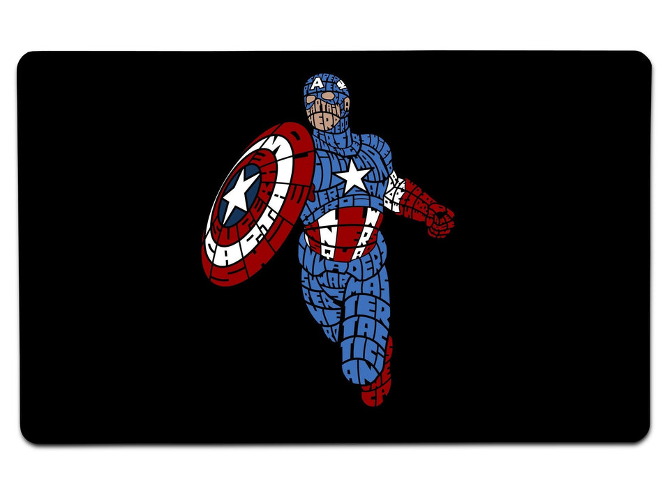 Star And Stripes Hero Large Mouse Pad