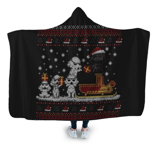 Star Christmas Hooded Blanket - Adult / Premium Sherpa