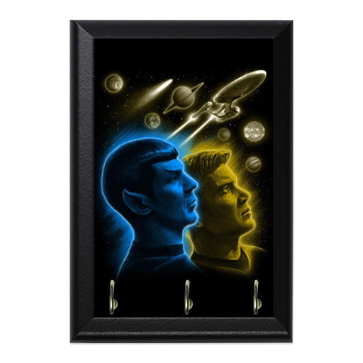 Star Trek Kirk Spock Decorative Wall Plaque Key Holder Hanger - 8 x 6 / Yes