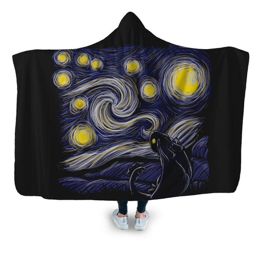 Starry Fury Hooded Blanket - Adult / Premium Sherpa