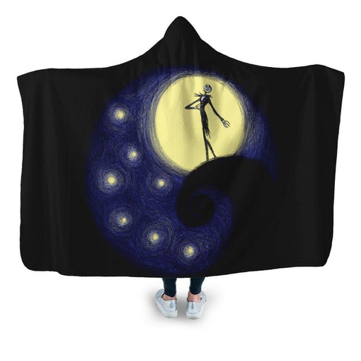 Starry Nightmare Hooded Blanket - Adult / Premium Sherpa