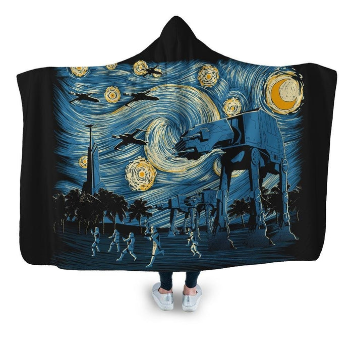 Starry Scarif Halftoned Hooded Blanket - Adult / Premium Sherpa
