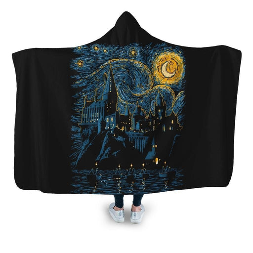 Starry School Hooded Blanket - Adult / Premium Sherpa