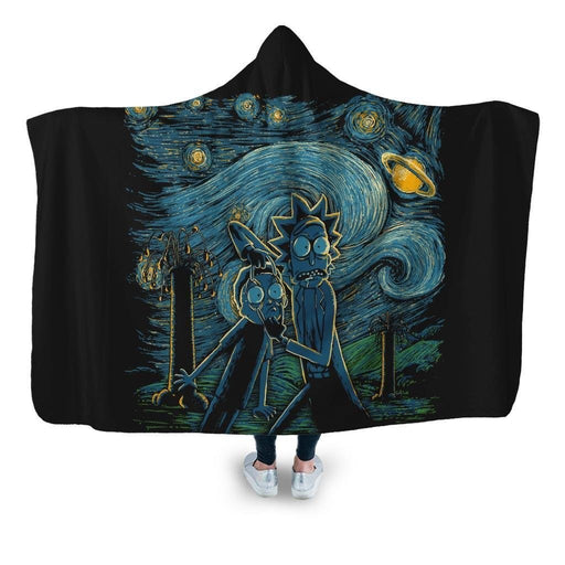 Starry Science Hooded Blanket - Adult / Premium Sherpa