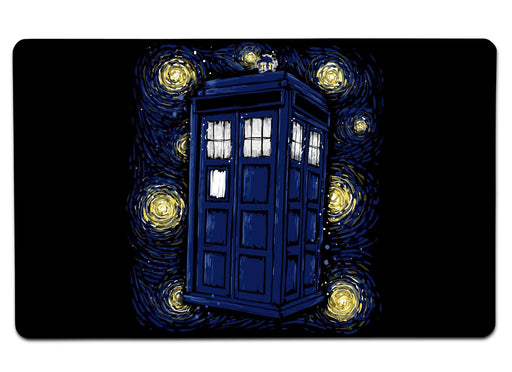 Starry Tardis Large Mouse Pad