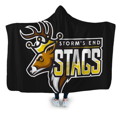 Stormsend Stags Hooded Blanket - Adult / Premium Sherpa