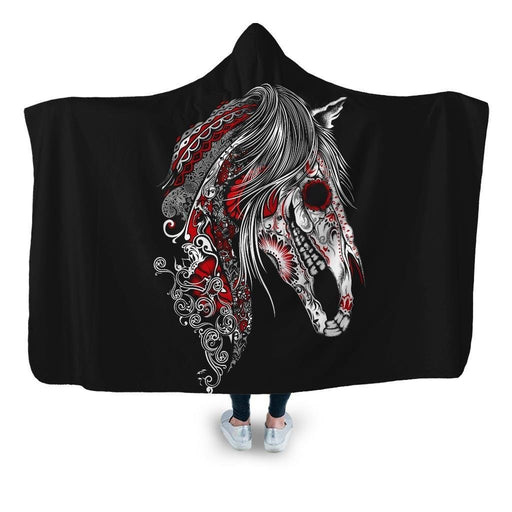 Sugar Horse Hooded Blanket - Adult / Premium Sherpa