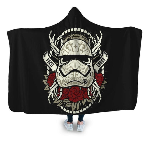 Sugar Skull Trooper Hooded Blanket - Adult / Premium Sherpa