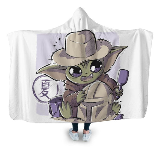 Summer Baby Yoda Hooded Blanket - Adult / Premium Sherpa
