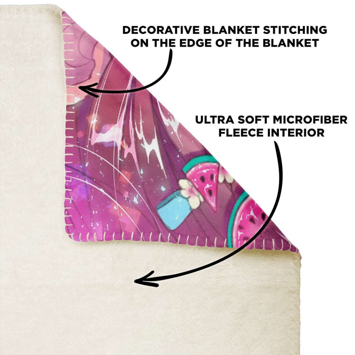 Summer Suika Microfiber Fleece Blanket